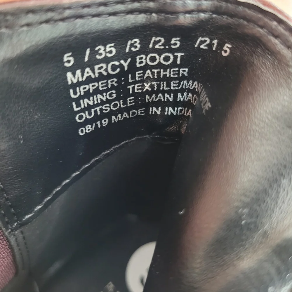 NWOB Women's Reaction Kenneth Cole Marcy Brown Genuine Leather Wedge Booties 5 - Picture 9 of 10